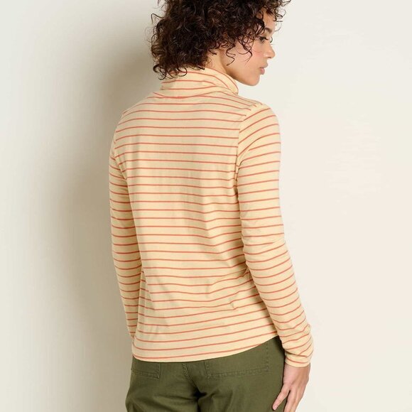NWT Toad & Co Maisey Orange Striped Turtleneck Top - Picture 2 of 5